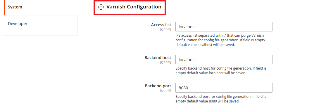 Vanish cache